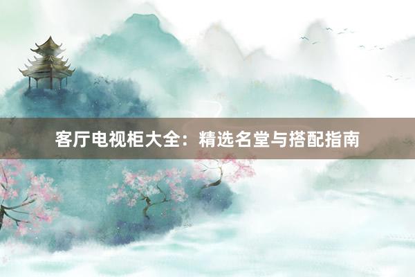 客厅电视柜大全：精选名堂与搭配指南